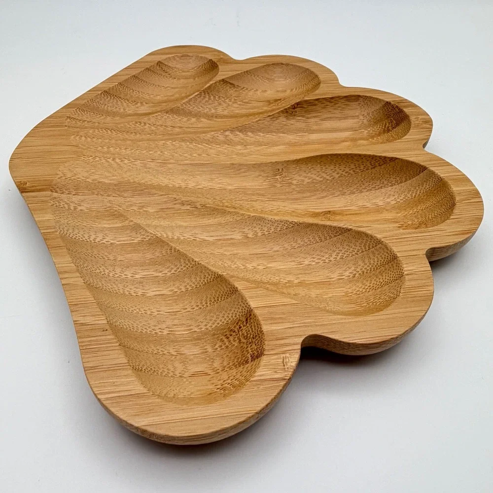 Beachly‎ Bombshell Catchall Tray Bamboo Seashell Jewelry Dish Coastal Decor Bag